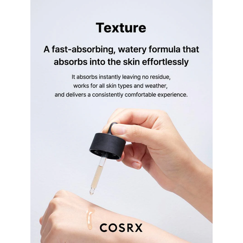 Alpha arbutin serum COSRX texture dropper close up