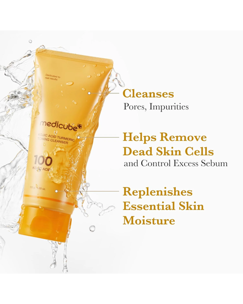 Medicube Kojic Acid Turmeric Toning Cleanser | Brightening Face Cleanser with Kojic Acid, Turmeric & Niacinamide | 150ml