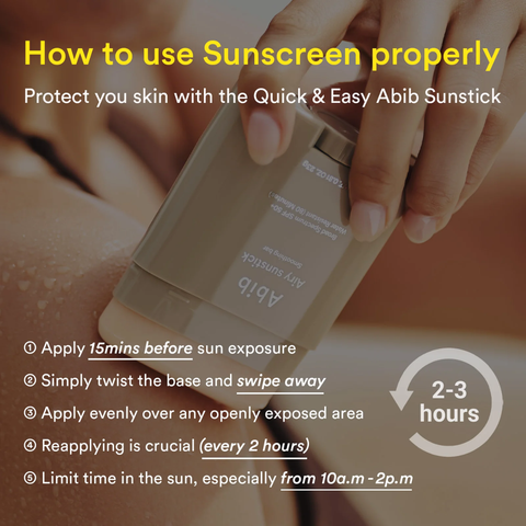 Abib Airy Sunstick Smoothing Bar SPF50+ PA++++ | Lightweight Matte Sunscreen Stick | 23g