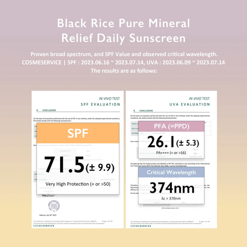 Haruharu Wonder Black Rice Pure Mineral Relief Daily Sunscreen SPF50+ PA++++