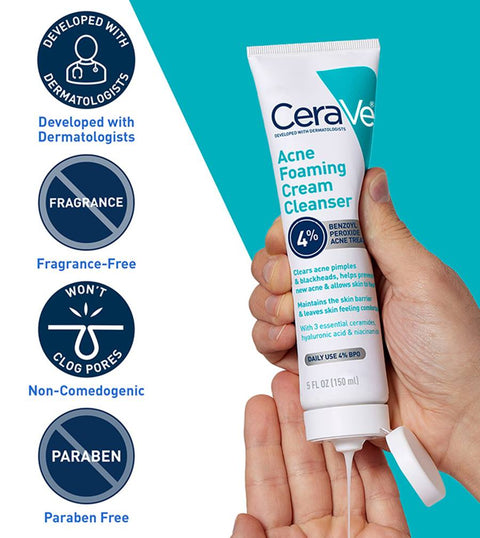 CeraVe Acne Foaming Cream Cleanser - 150ml