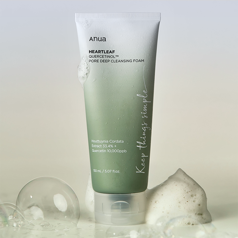 ANUA Heartleaf Quercetinol Pore Deep Cleansing Foam 150ml– Natural ANUA Heartleaf Quercetinol Pore Deep Cleansing Foam 150ml– Natural