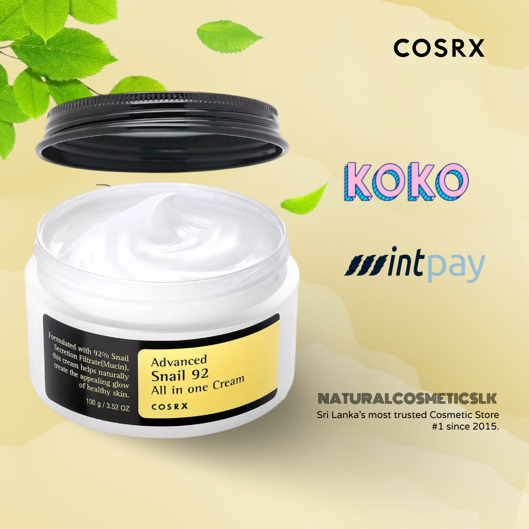 COSRX Snail 92 All In One Cream 100g – Hydrating Repair Cream Sri Lanka ...