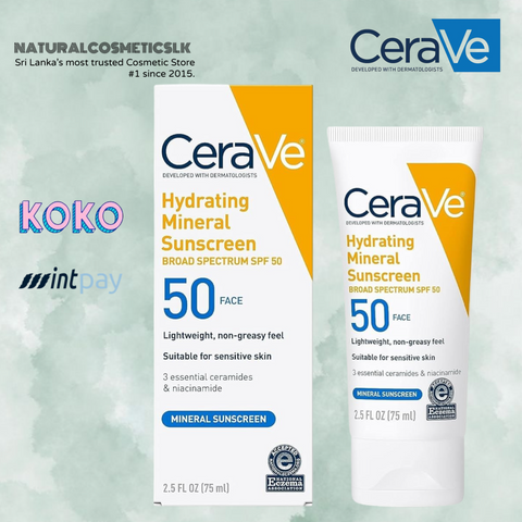 CeraVe - Hydrating Mineral Sunscreen with Broad Spectrum SPF 50
