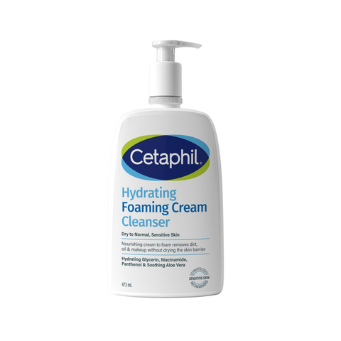 Cetaphil Hydrating Foaming Cream Cleanser 236ml for normal to dry sensitive skin