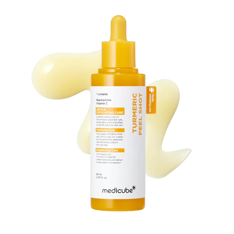Medicube Kojic Acid Turmeric Peel Shot 80ml Korean facial exfoliator for dark spots, blackheads and uneven skin tone