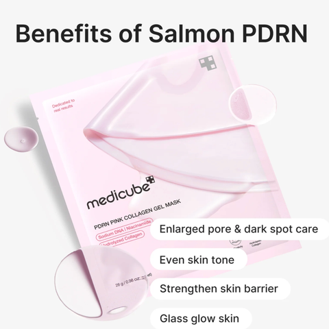 Medicube Salmon DNA PDRN Collagen Gel Mask for glass skin