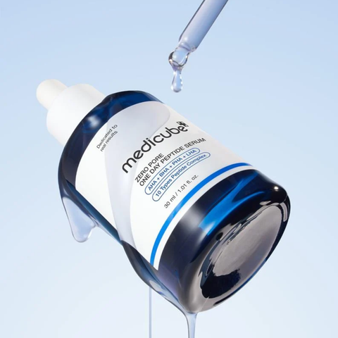Medicube Zero Pore One Day Serum 30ml blue bottle with dropper