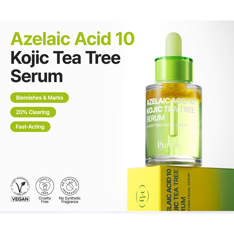 Purito Seoul Azelaic Acid 10 Kojic Tea Tree Serum 30ml Sri Lanka – Blemish & Post Acne Mark Serum