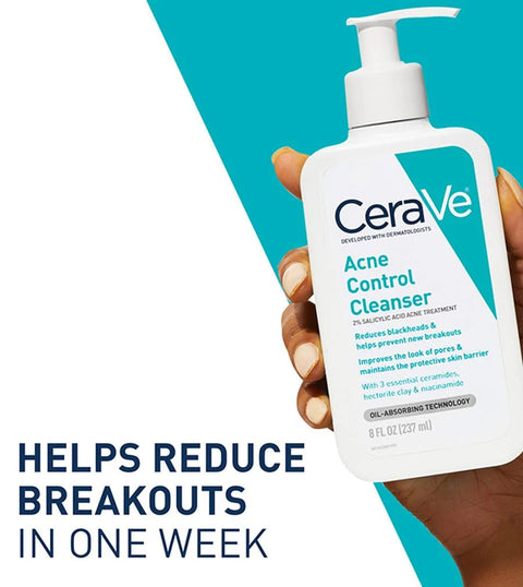 CeraVe Acne Control Cleanser – 2% Salicylic Acid (237ml)